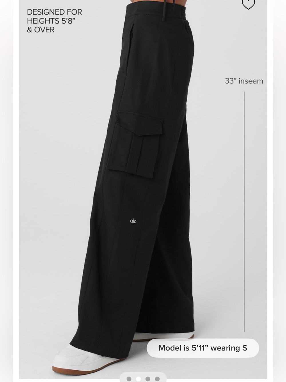 Alo Show Off Cargo Wide Leg Trouser (Long) – Black
Size XXS
